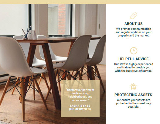 Brochure templates for furniture business