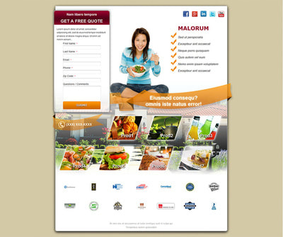 LANDING PAGE FOR FOOD BUSINESS